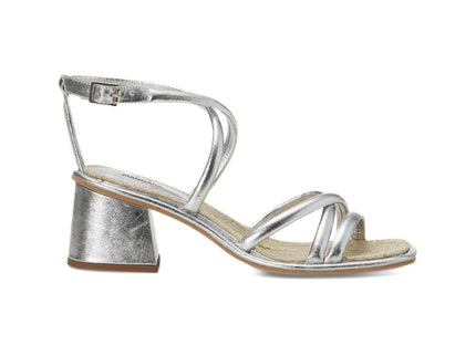 Bromelia Silber Leder-Sandalen