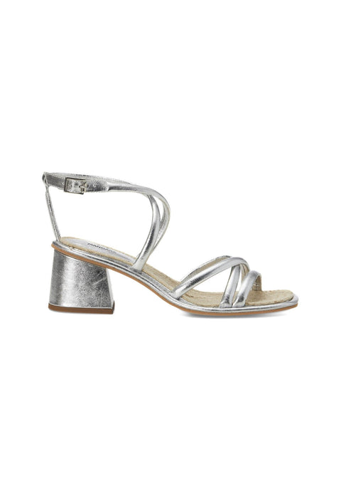 Bromelia Silber Leder-Sandalen