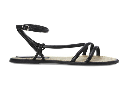Angico Leder-Riemchensandalen Schwarz
