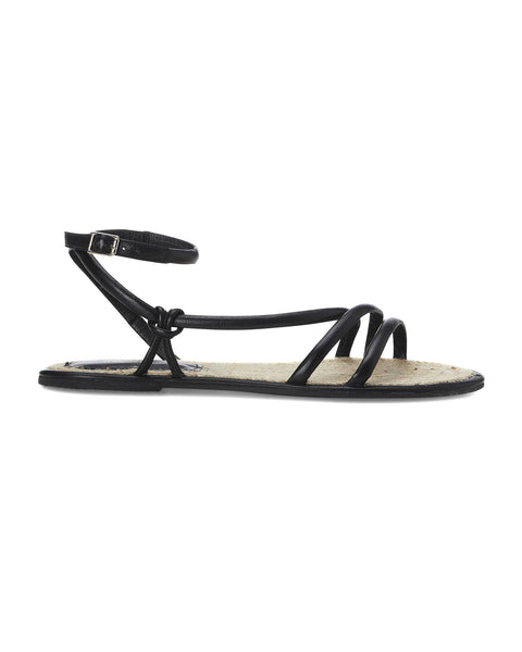 Mangará Schwarze Angico-LEDERRIEMENSANDALEN