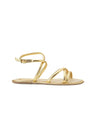Mangará Angico Flachsandalen – Goldenes Leder