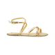 Angico Weisse Leder-Flachsandalen