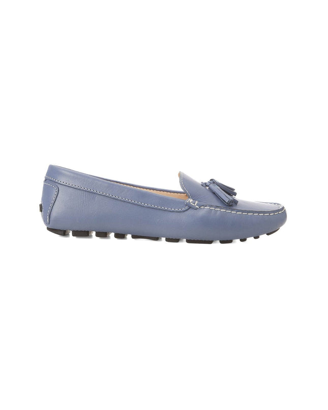 Caviúna Blaue Kalbsleder-Quasten-Loafer