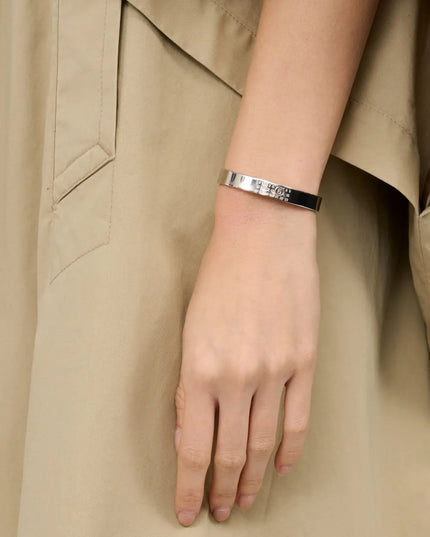 MM6 Maison Margiela | Numeric Minimal Signature Armreif | Silberfarben | Damen
