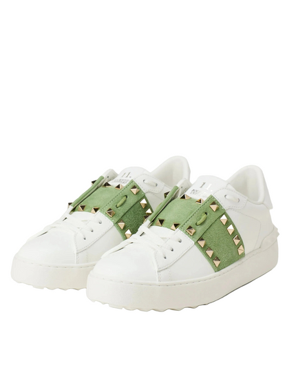 Valentino Garavani | Rockstud Untitled Sneaker | Weiss/Grün | Damen
