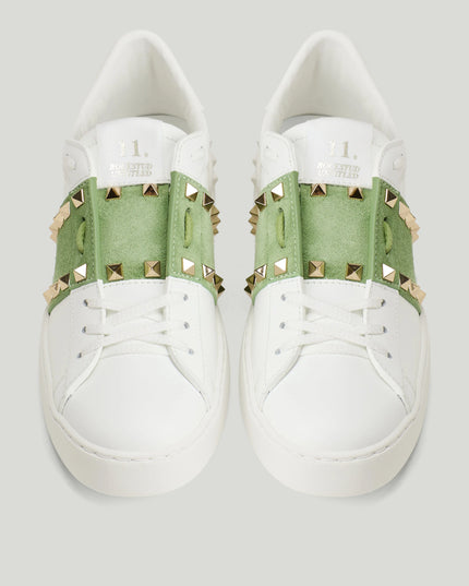 Valentino Garavani | Rockstud Untitled Sneaker | Weiss/Grün | Damen