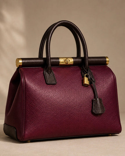 ZEEN | NORA Bordeaux | Dollaro-Ledertasche | Made in Italy