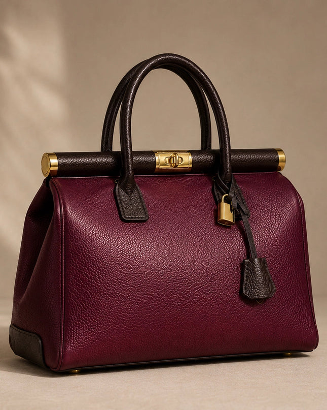ZEEN | NORA Bordeaux | Dollaro-Ledertasche | Made in Italy