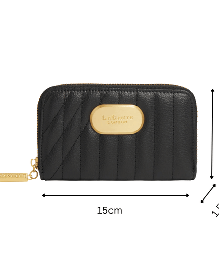 LaBante London | Kenia Vegan Zip-Around Wallet | Schwarz