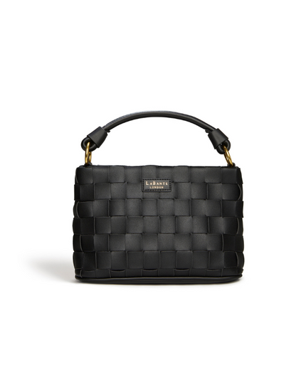 LaBante London | Baby Bella Mini Crossbody Bag | Handgewebt | Schwarz