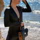 Bolso de Cuero con Solapa patron Cocodrilo  y Laterales de Madera – IULIUS-2