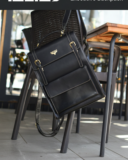 Mochila Ejecutiva de Cuero para Portátiles 15,6” – Estilo Business – IULIUS-1