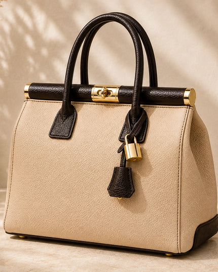 ZEEN | NORA Creme | Dollaro-Ledertasche | Made in Italy
