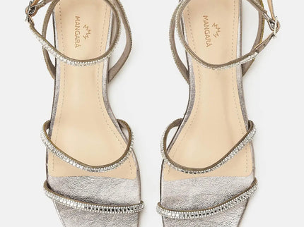Aroeira Gold Leder-Sandalen – Kristallriemen