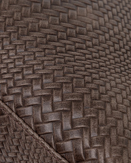 ZEEN | NOA Ledertasche mit geprägtem Flechtmuster | Braun