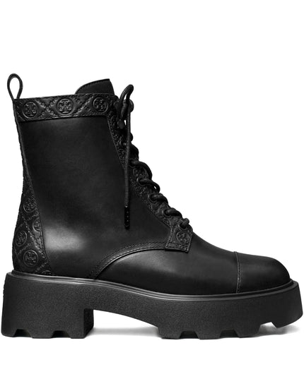 Tory Burch | T Monogram Lug Ankle Boot 65mm | Black | Damen