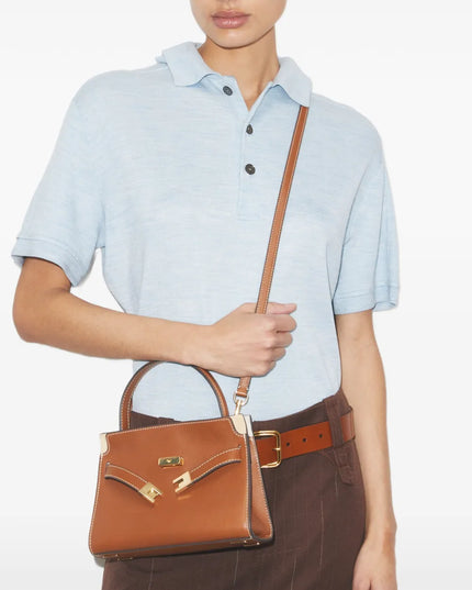 Tory Burch | Lee Radziwill Petite Double Bag | Cognac