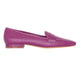 Cipó Beige Leder-Loafer mit eckiger Spitze – Flach