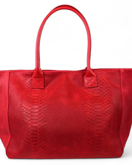 ZEEN | LOLA Schultertasche | Python-Prägung | Rot