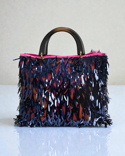 Cristina 25 Shopper mit Holzgriffen – Elegante und nachhaltige Tasche für jeden Anlass