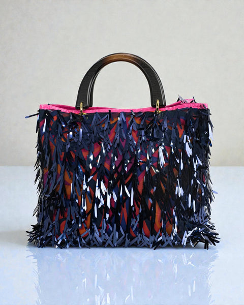 Cristina 25 Shopper mit Holzgriffen – Elegante und nachhaltige Tasche für jeden Anlass