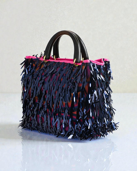 Cristina 25 Shopper mit Holzgriffen – Elegante und nachhaltige Tasche für jeden Anlass