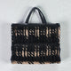 Cristina 20 – Stilvolle Shopper-Tasche im Hahnentrittmuster mit eleganten Besätzen