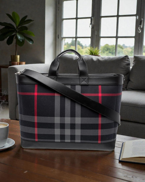 BURBERRY ORMOND TOTE BAG NAVY