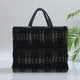 Cristina 20 – Stilvolle Shopper-Tasche im Hahnentrittmuster mit eleganten Besätzen