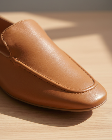 CLUSIA — Damen Loafer Braun Ziegenleder