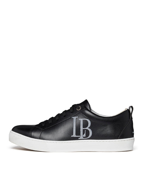 LB Black Apple Leather Sneakers for Women-0
