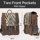 Mochila de Cuero Full Grain con Solapa Animal Print – Portátil 15,6” – IULIUS-2