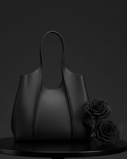 Mayfair Black Shoulder Plant Based Leather Bag  (Pre-Order For delivery July 22nd 2026)-2