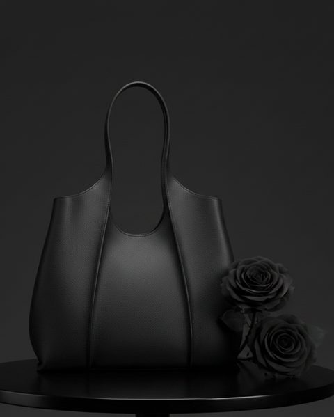 Mayfair Black Shoulder Plant Based Leather Bag  (Pre-Order For delivery July 22nd 2026)-2
