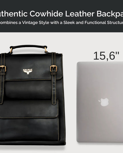 Leather business backpack for 15.6" laptops – Business Style – IULIUS