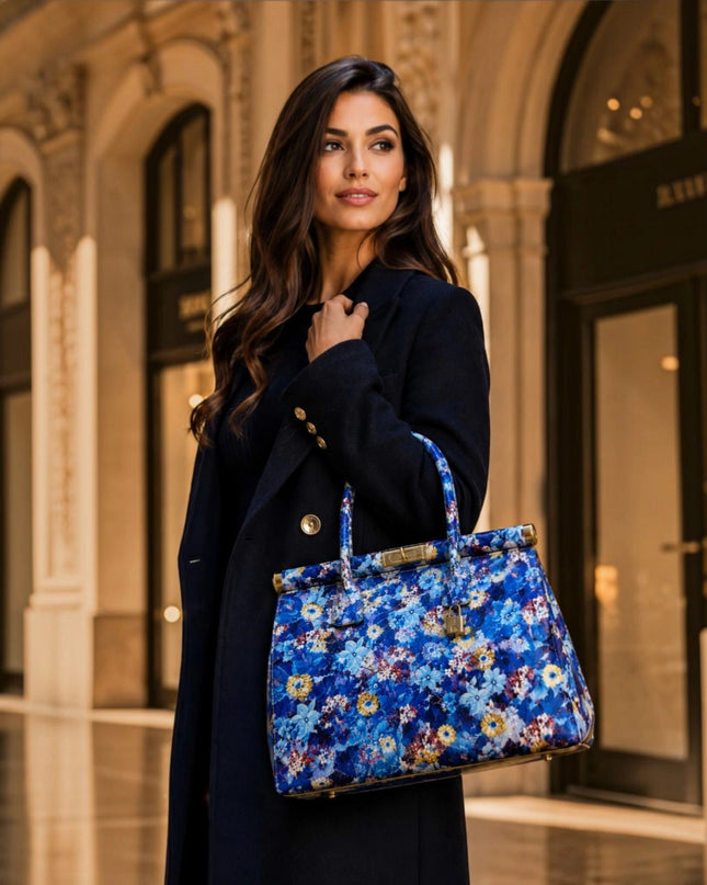 ZEEN | NORA Jardin d’Azur | Ledertasche | Made in Italy