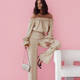 Leinen-Set Bluse & Hose MIA – Beige