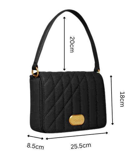 Iris Schultertasche in Schwarz – LaBante London