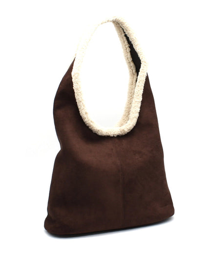 BIG cuddly shopper fur bag with cow pattern and firm handle in 3 colors 