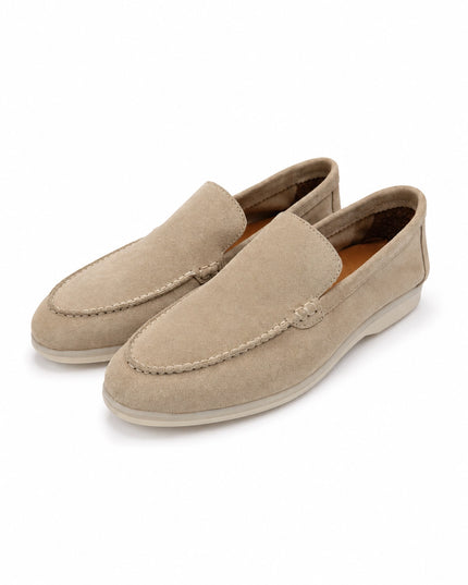 HOLLERT | Herren Loafer aus Kalbsveloursleder | Beige