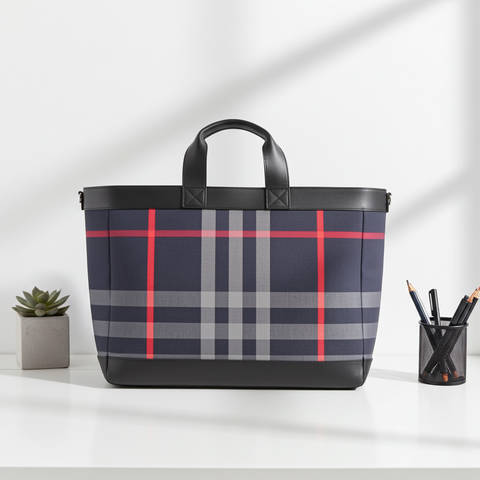BURBERRY ORMOND TOTE BAG NAVY