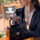 Bolso de Cuero con Solapa patron Cocodrilo  y Laterales de Madera – IULIUS-1