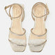 Aroeira Gold Leder-Sandalen – Kristallriemen