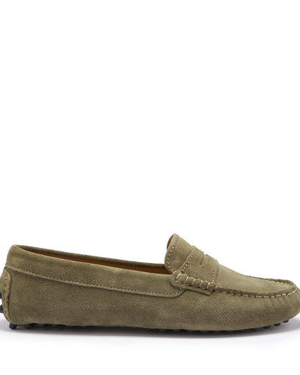 Hugs & Co. Penny Driving Loafers – Truffle Wildleder