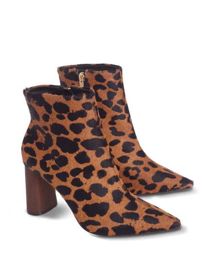 Sapucaia Damen Leder Ankle Boots | Animal Print Brown
