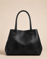 ZEEN | LOLA Schultertasche Schwarz | Python-Prägung | Made in Italy