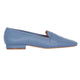 Cipó Beige Leder-Loafer mit eckiger Spitze – Flach
