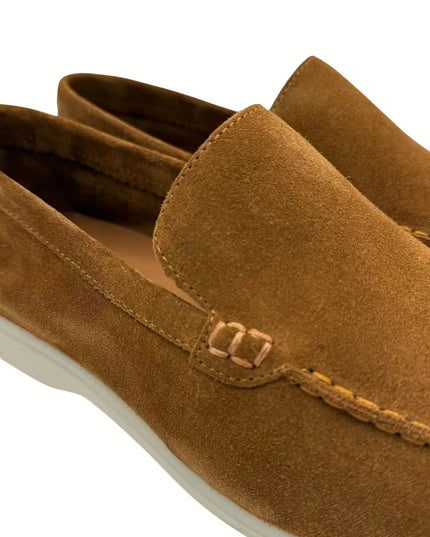 HOLLERT | Herren Loafer aus Kalbsveloursleder | Cognac
