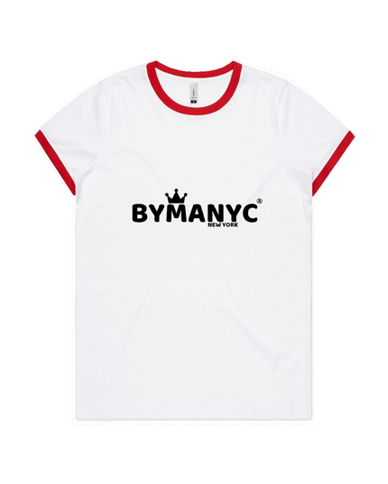 BYMANYC ® New York | Maple Ringer Vintage Tee | White/Red & White/Black
