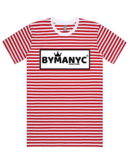 BYMANYC ® New York | Unisex T-Shirt | White / Red Stripe